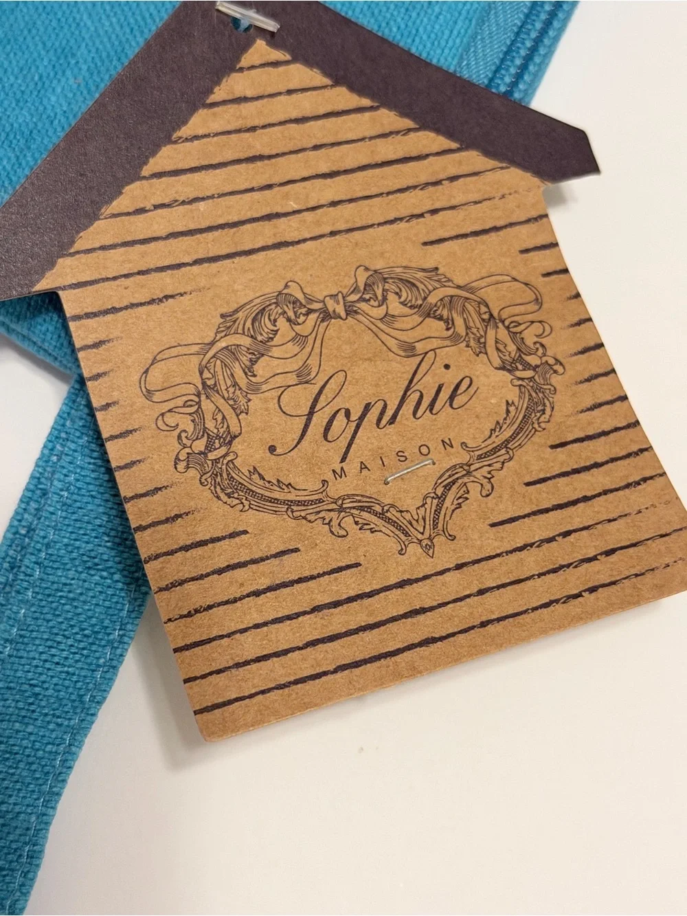 Sophie‎ Maison Mediterraneen Blue Colorblock Zip Pochette Pouch